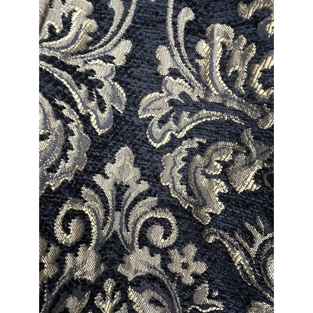 Women Brocade Jacket Sz S Black Gold Open Front Formal Party Elegant Jacquard - Picture 3 of 7